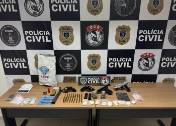 Polícia Civil prende dois suspeitos por tráfico de drogas e posse ilegal de armas de fogo
