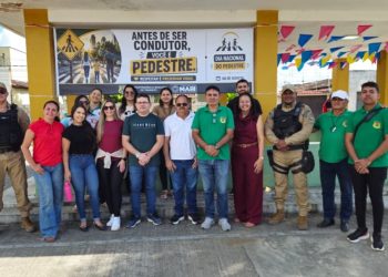 Educação e segurança no trânsito: Em Mari, SMTRANS promove 1ª Caminhada em alusão ao Dia Nacional do Pedestre e reúne estudantes pelas ruas da cidade